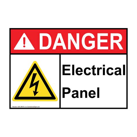 electrical panel safety signs