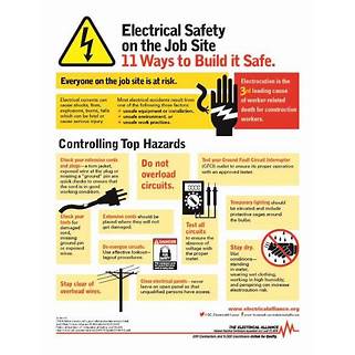 electrical safety posters construction site