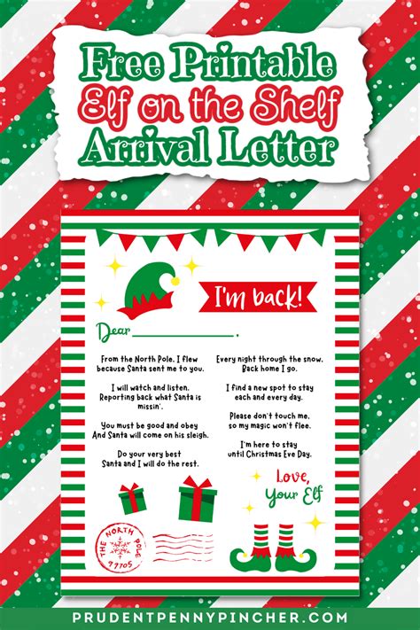 Elf Printable Arrival Letter