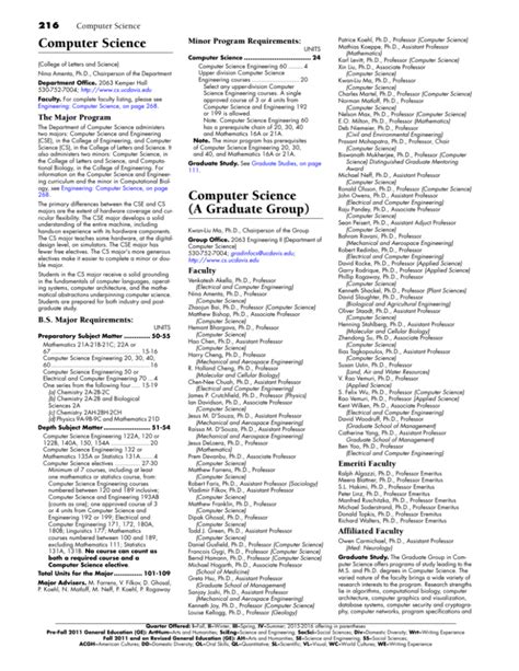 Engineering And Computer Science Uc Davis General Catalog