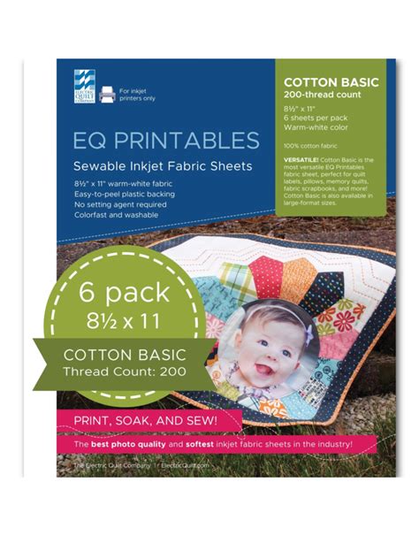 Eq Printable Fabric Sheets