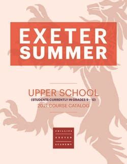 Exeter Course Catalog