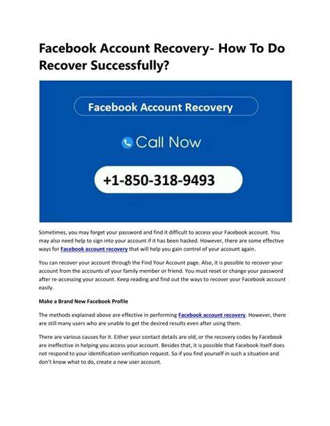 facebook recovery form