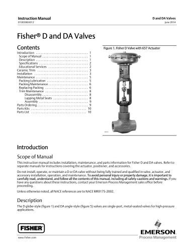 Fisher Valves Catalog