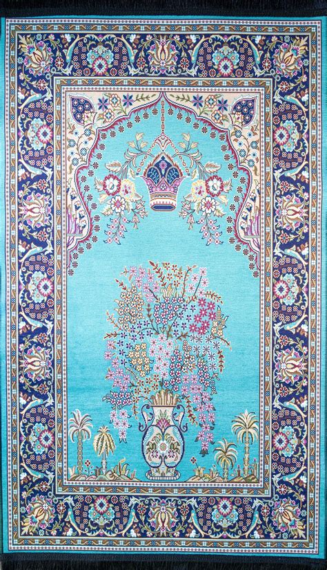 floral patterns on prayer room carpet
