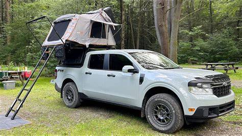 Ford Maverick tent setup for outdoor adventure