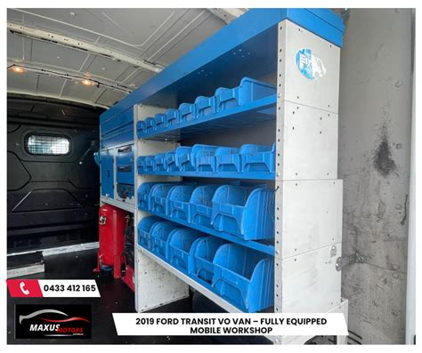 Ford Transit Van converted into a mobile workshop for tradespeople