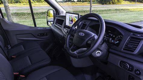 Ford Transit van interior dashboard with modern infotainment system