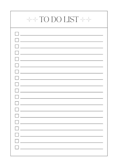 Free List Template