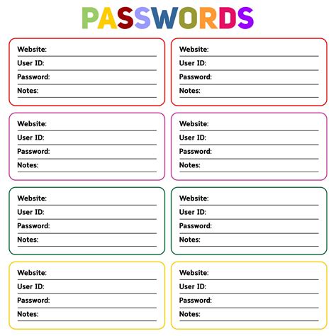 Free Password Template