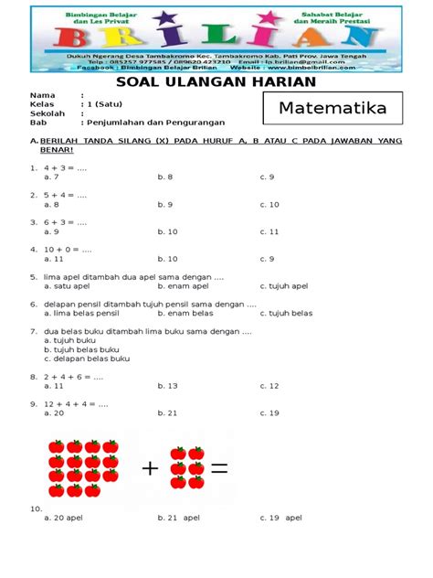 Gambar Soal Matematika Kelas 8 Semester 1