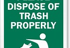 garbage disposal sign