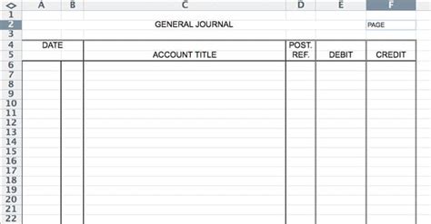 General Journal Templates