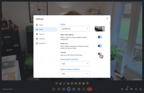 Google Meet Settings
