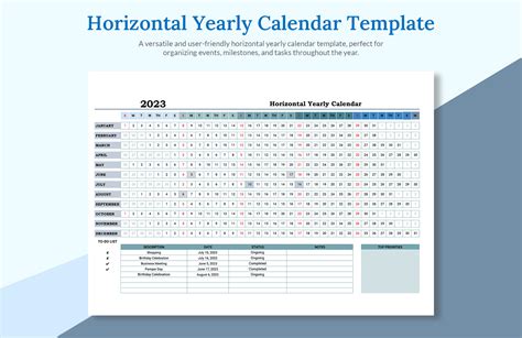Google Sheets Yearly Calendar Template