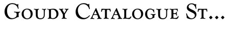 Goudy Catalogue Std Small Caps Regular