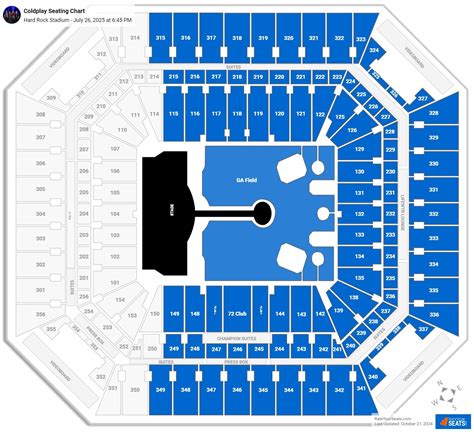 Hard Rock Stadium Seating Chart Coldplay