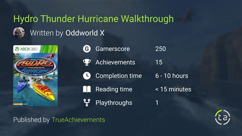 Hydro Thunder Hurricane Walkthrough