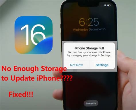 iOS 16 Update Storage Not Enough