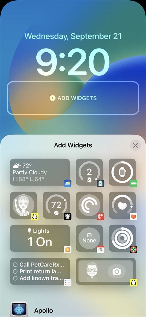 iOS 16 Widgets Choose