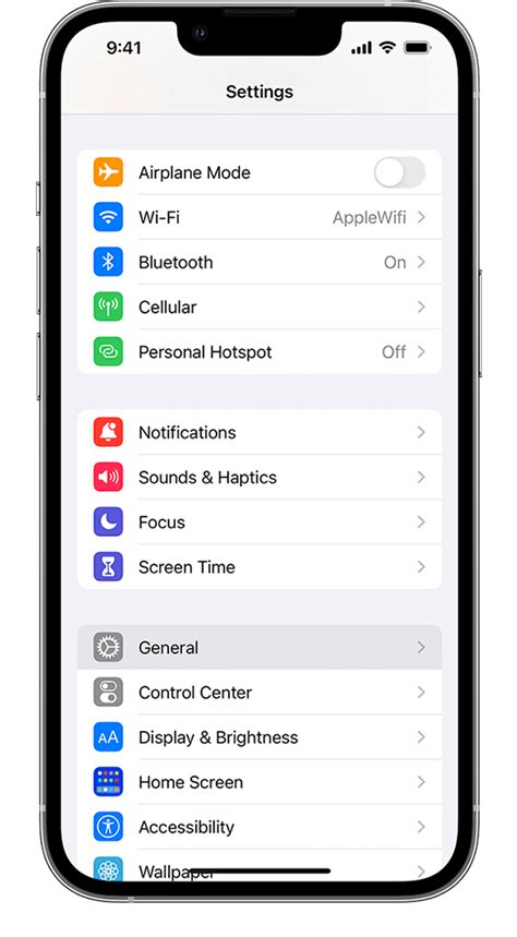 iOS 16 settings menu