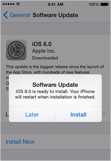 iOS update installation duration based on internet speed