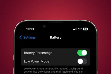 iPhone iOS 16 battery percentage