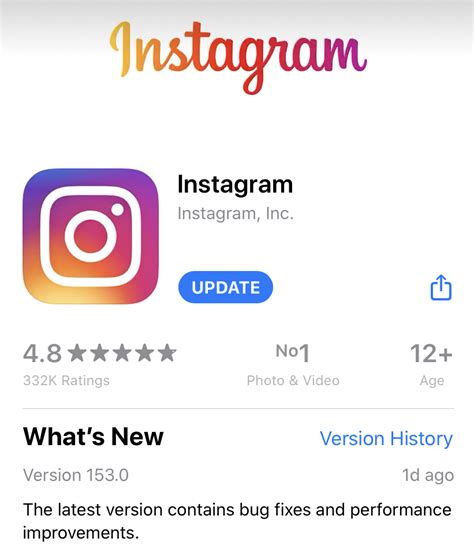 Instagram App Update