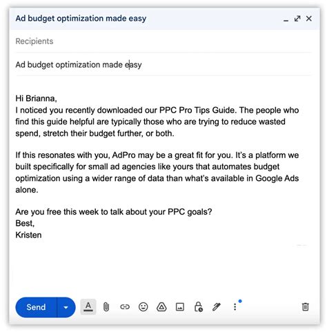 Introductory Email Template