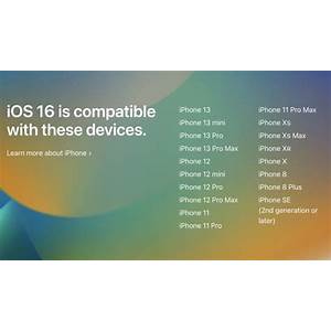 ios 16 compatible devices