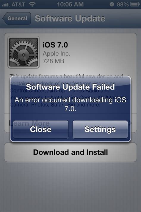 ios download error