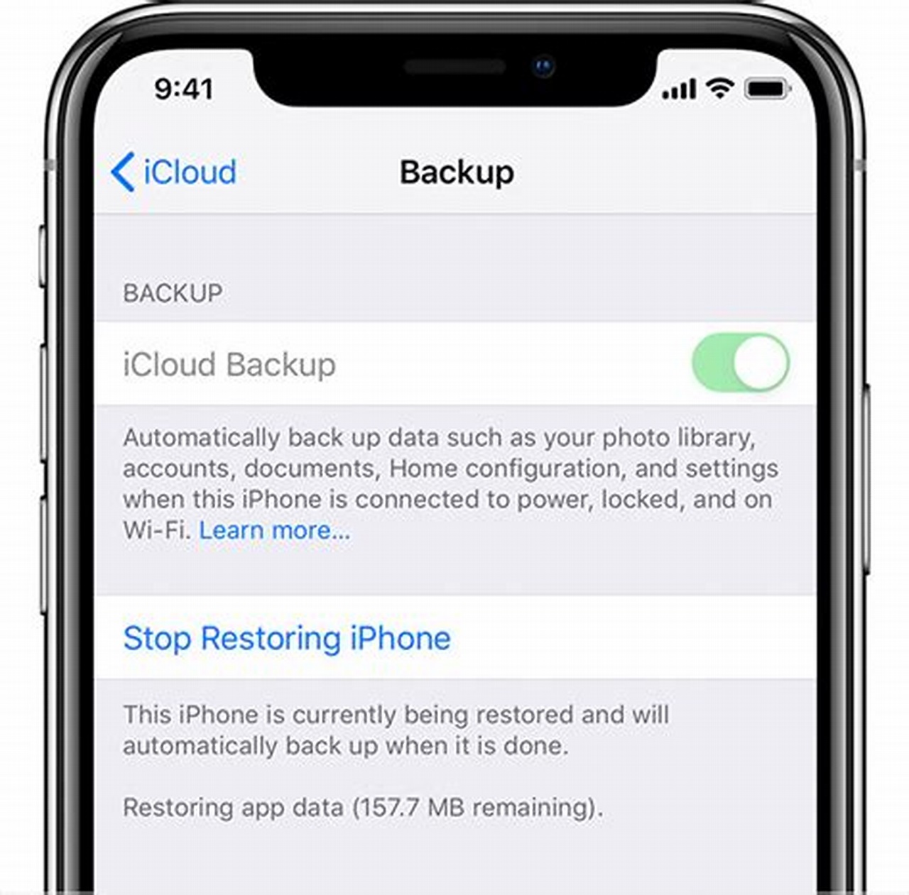 iphone not restoring from backup