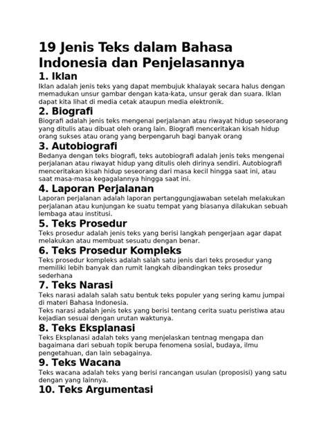 Jenis Teks