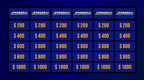 Jeopardy Slide Template