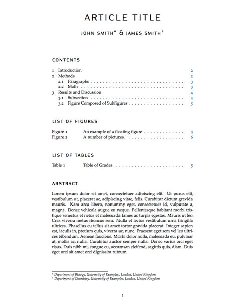 Latex Template Lab Report