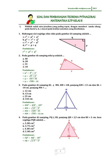 latihan soal apotema segitiga