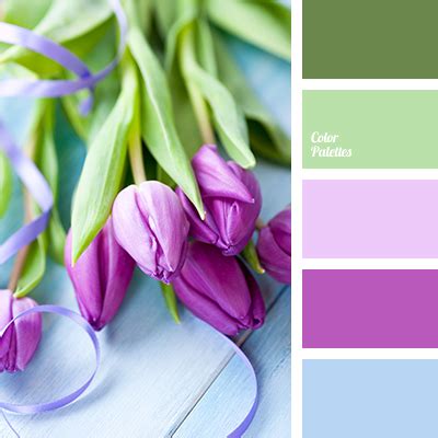 Kombinasi Lilac dan Hijau Muda