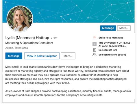 linkedin summary