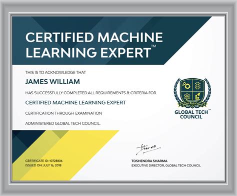 Machine Learning certification