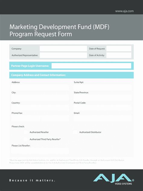 Marketing Development Funds Template