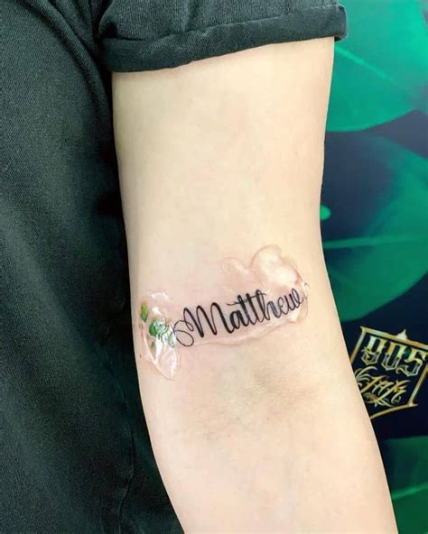 Matthew Name Tattoo on Wrist