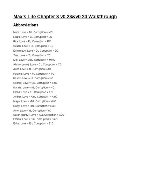 Max S Life Chapter 3 Walkthrough