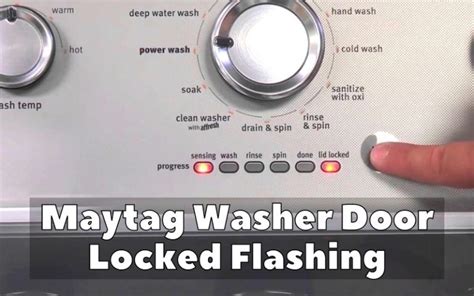 maytag washer door lock release location