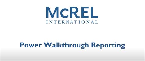 Mcrel Power Walkthrough Template