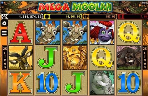 Mega Moolah progressive jackpot slot with African safari theme
