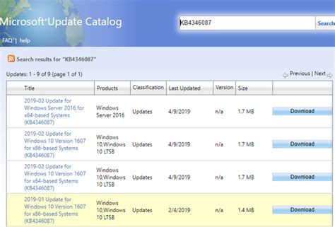 Microsoft Update Catalog Windows Xp