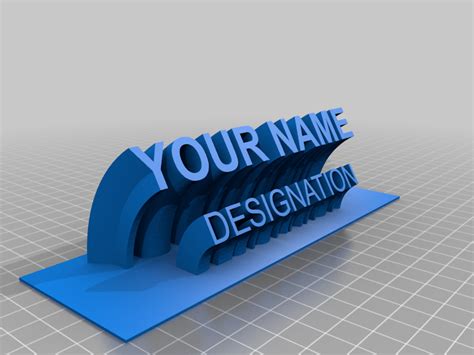 Name Tag Pop Up 3D