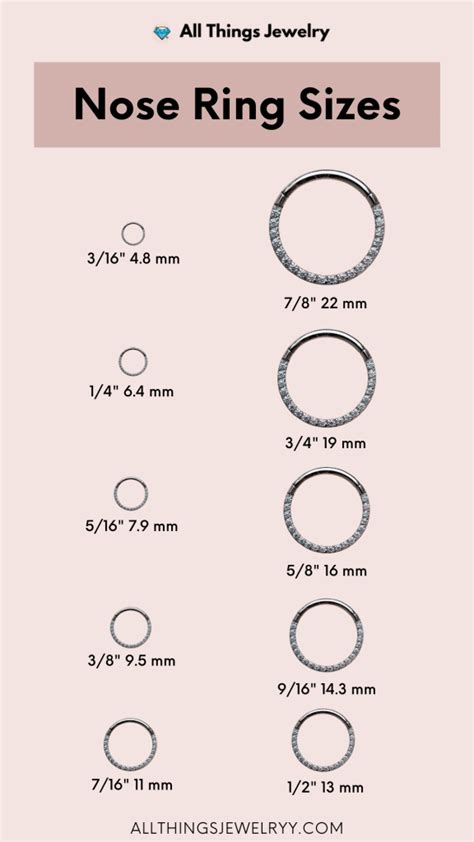 Nose Rings Size Chart