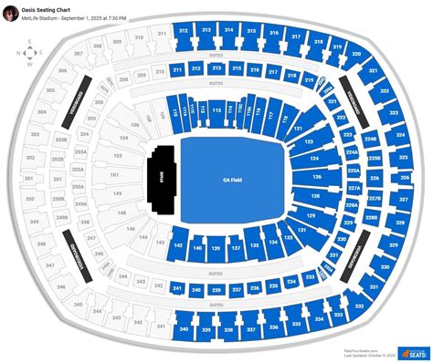 Oasis Metlife Seating Chart