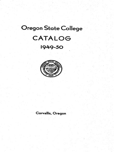 Oregon State Catalog